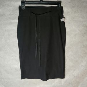 Classic Concepts Black Pencil Skirt With Self Tie Belt